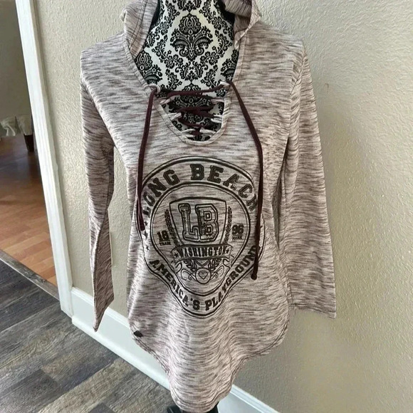 Salt Creek Long Beach Washington Long-Sleeved Lightweight Beach Hoodie S - Picture 1 of 6